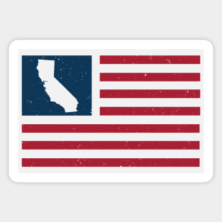 Vintage California USA Flag // Retro American Flag Stars and Stripes Sticker